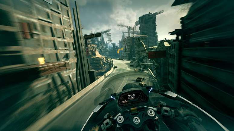 Ghostrunner 2 traz ação frenética em um mundo futurista (Imagem: Divulgação/505 Games)