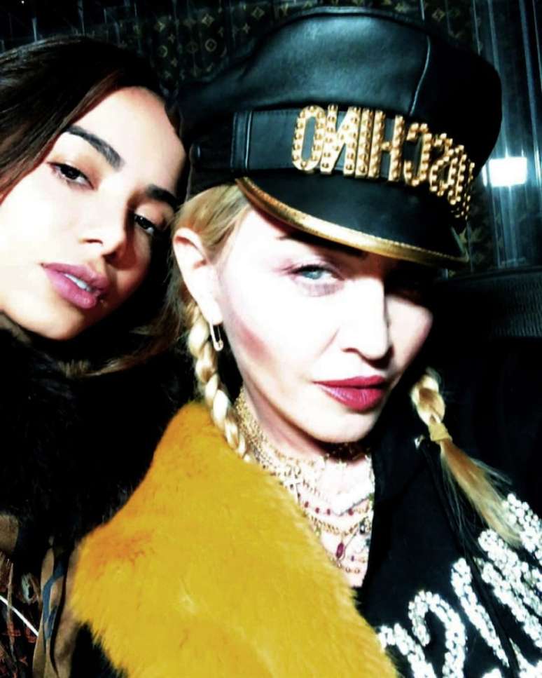 Anitta e Madonna durante gravação do álbum 'Madame X'