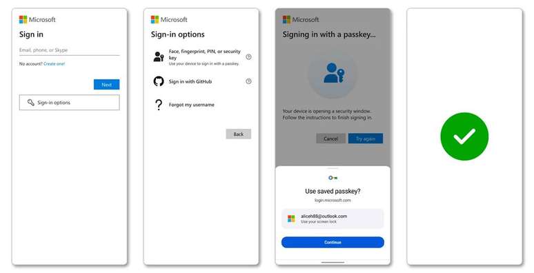 Microsoft libera passkeys para todas as contas pessoais (Imagem: Divulgação/Microsoft)
