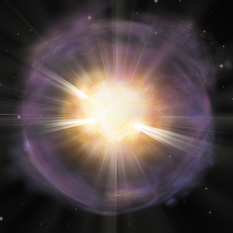 As supernovas são eventos tão intensos que aceleram partículas quase à velocidade da luz (Imagem: Reprodução/Aaron M. Geller, Northwestern University)