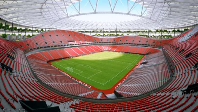 View of the stadium garden from inside. View of the stadium garden from inside.