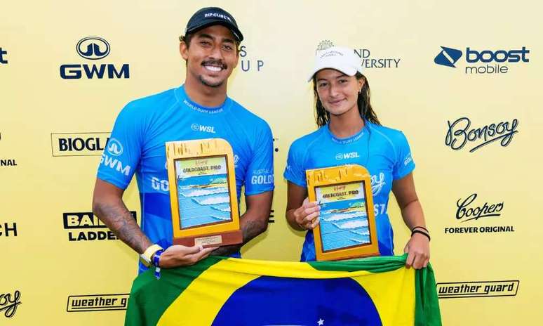 Samuel e Luana são vice-campeões na WSL. 