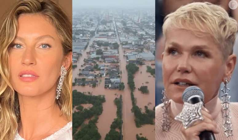 Gisele Bundchen, Xuxa, Luísa Sonza e outros famosos pedem ajuda para moradores do Rio Grande do Sul em desastre histórico.