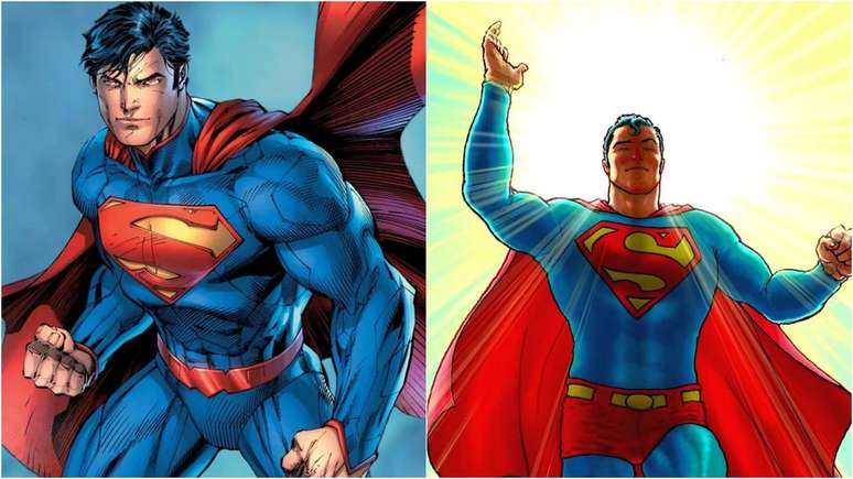 Seriam essas as inspirações para o novo uniforme do Superman nos cinemas? (Imagem: Reprodução/DC Comics)