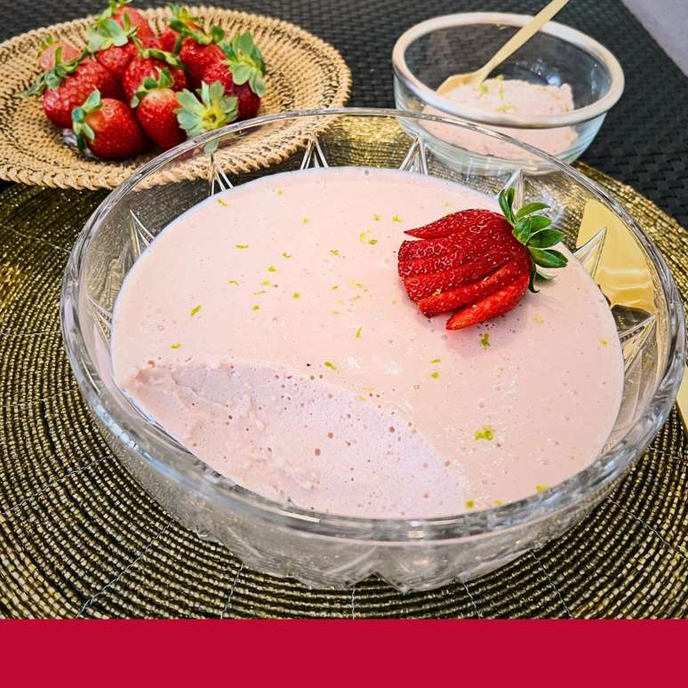 Mousse de morango 