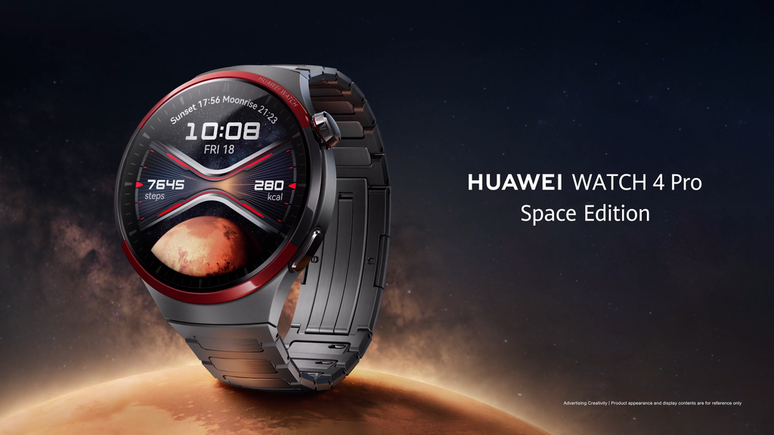 Watch 4 Pro ganha edição Espaço com acabamento mais robusto para máxima durabilidade (Imagem: Reprodução/Huawei)