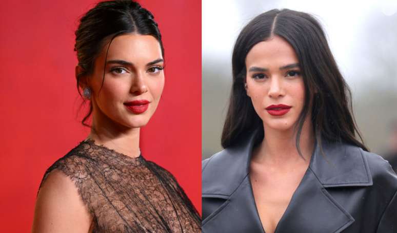 Kendall Jenner é comparada com Bruna Marquezine por causa de look no MET Gala 2024.