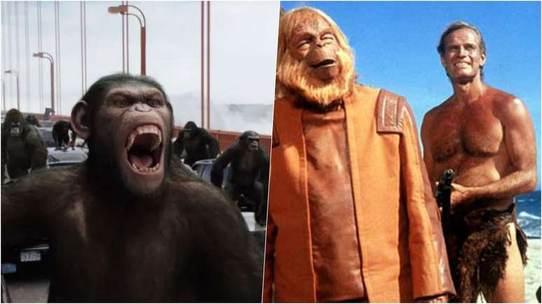 As duas eras de Planeta dos Macacos (Imagem: Reprodução/20th Century Studios)