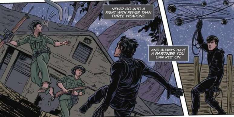 HQ destaca a importância de ter um parceiro de combate (Imagem: Reprodução/DC Comics)