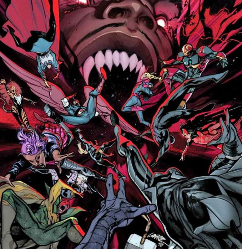A formação oficial dos Vingadores foi "engolida" pelo ataque de Blade recentemente (Imagem: Reprodução/Marvel Comics)