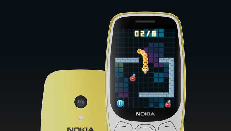 Modelo tem clássico jogo da cobrinha (Imagem: Divulgação/Nokia)