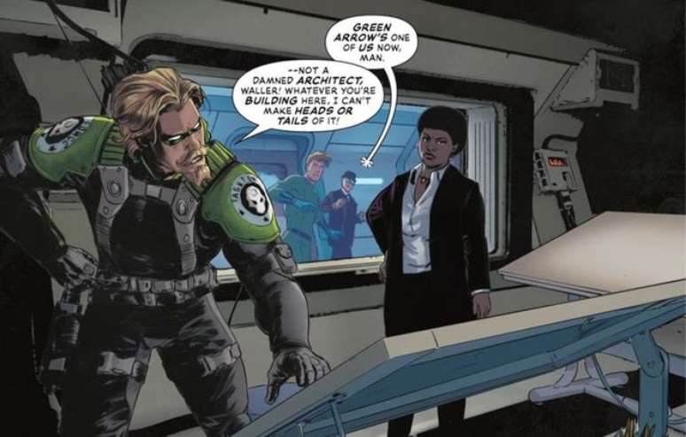 Arqueiro Verde aparece trabalhando ao lado de Waller em Absolut Power (Imagem: Reprodução/DC Comics)