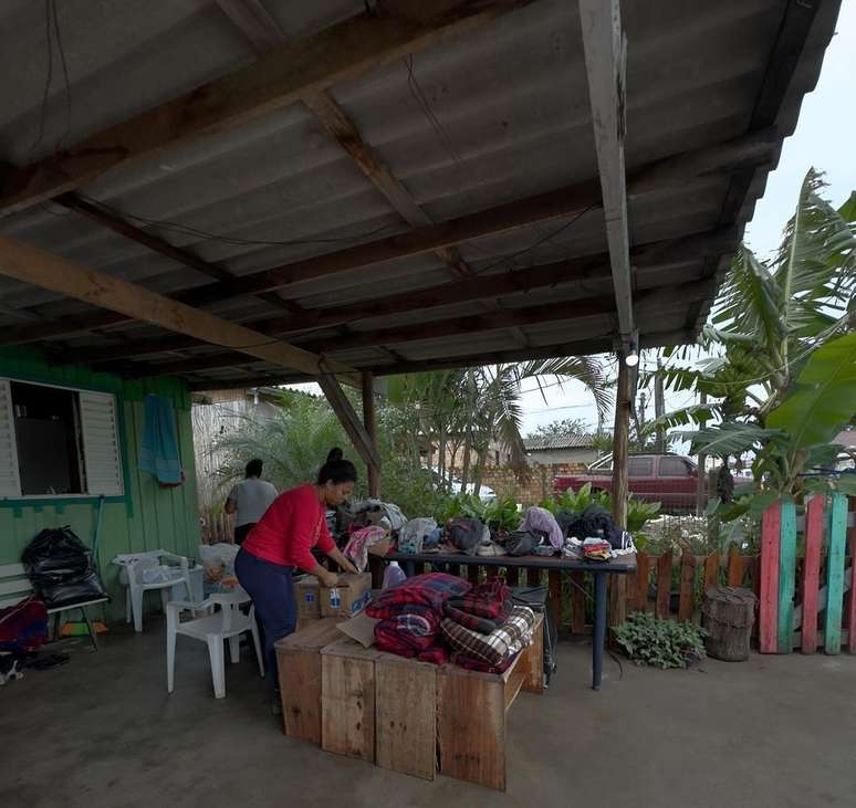 A sede do Quilombo dos Machado escapou da enchente e centraliza apoio às vítimas quilombolas e da região