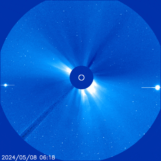 The May 8 CME is expected to arrive on Earth on Saturday (Image: Playback/NASA/SOHO) The May 8 CME is expected to arrive on Earth on Saturday (Image: Playback/NASA/SOHO)