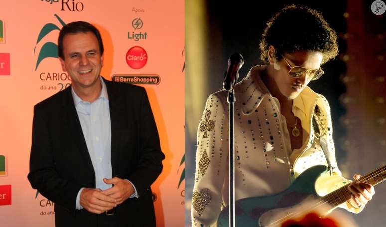 Eduardo Paes negou autorização de shows de Bruno Mars no Rio de Janeiro.