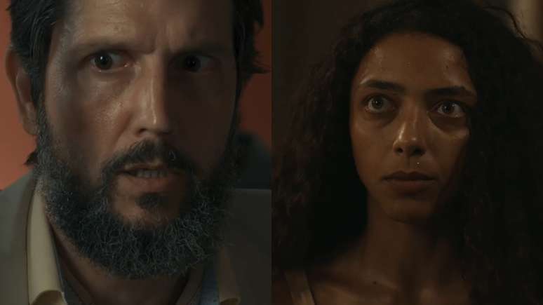 Egídio (Vladimir Brichta) e Joana (Alice Carvalho) em Renascer (Divulgação / TV Globo)