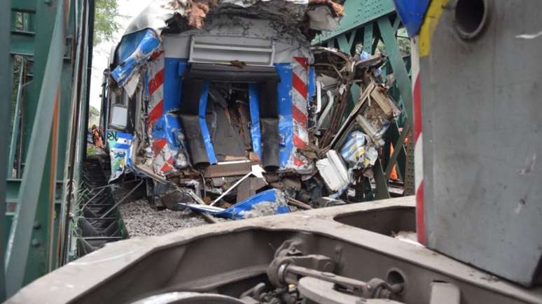 Registro de acidente de trem na Argentina