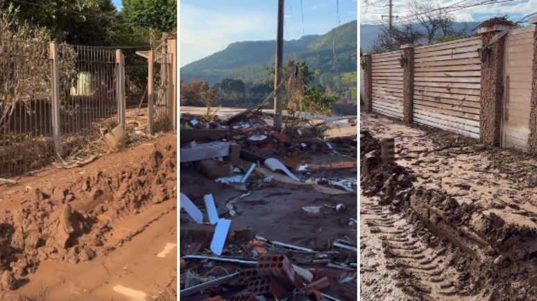 Atriz e youtuber mostra imagens de como estão ruas no Rio Grande do Sul