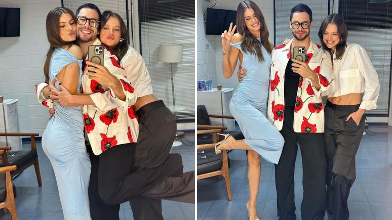 Camila Queiroz, Rainer Cadete e Agatha Moreira 