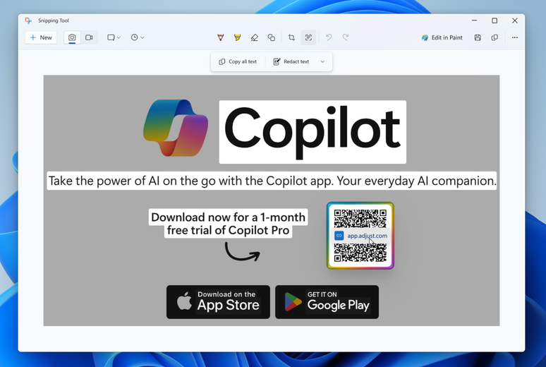 It will be easier to read the QR Code on Windows 11 (Image: Disclosure/Microsoft) It will be easier to read the QR Code on Windows 11 (Image: Disclosure/Microsoft)