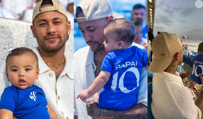 Beleza da filha de Neymar e Bruna Biancardi surpreende em jogo que tornou Al-Hilal campeão saudita: 'Parece uma boneca'.