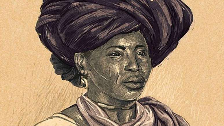 Como não há registros fotográficos de Adelina, a charuteira, ilustração foi baseada em fotografias de escravizadas que viviam no Maranhão na época