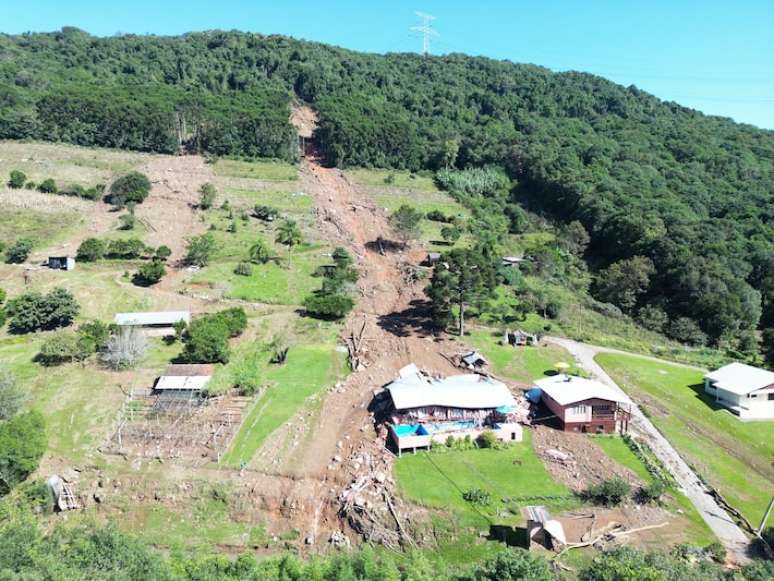 Danos causados pela chuva no município de Farroupilha (RS)