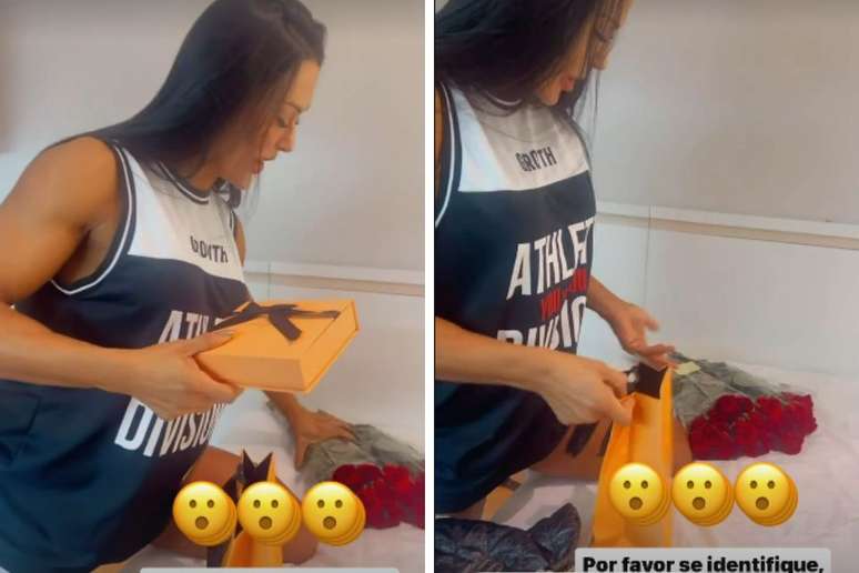 Gracyanne Barbosa mostrou joias e flores