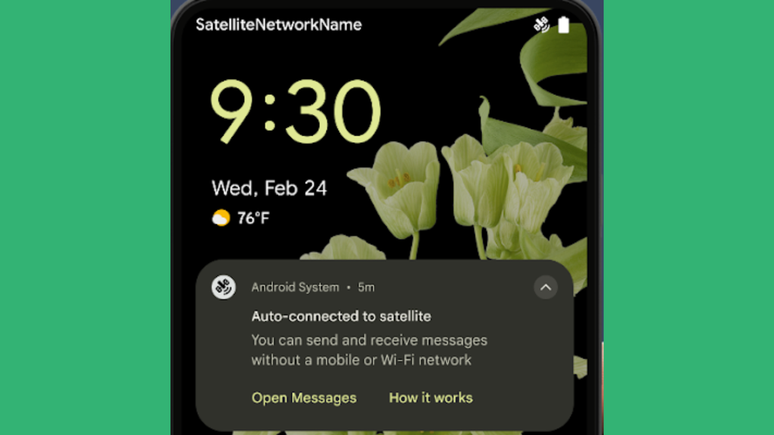 Android 15 terá mensagens via satélite (Imagem: Divulgação/Google)