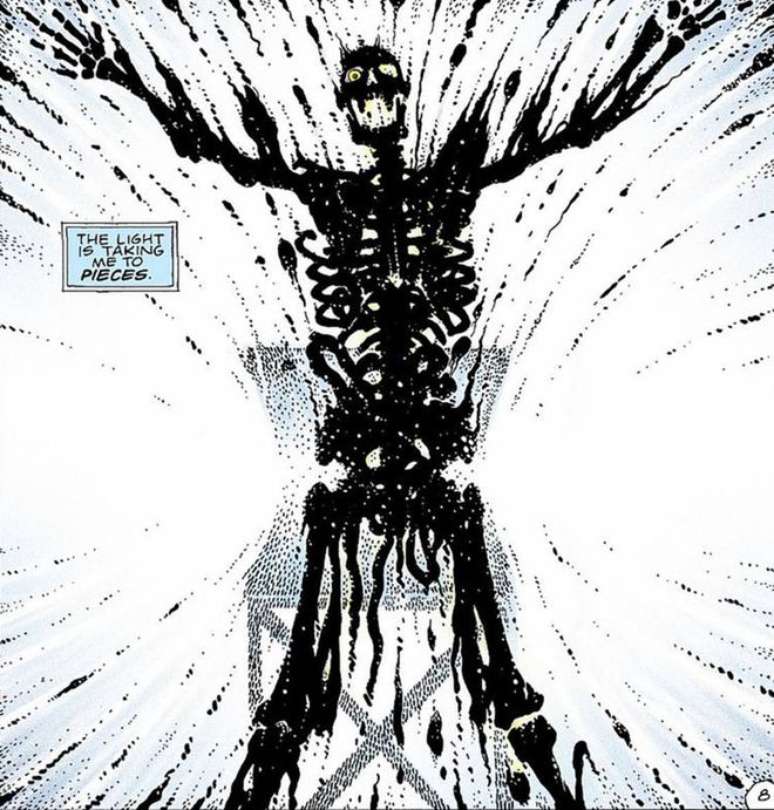 O nascimento do Doutor Manhattan, único com poderes em Watchmen DC Comics (Imagem: Reprodução/DC Comics)
