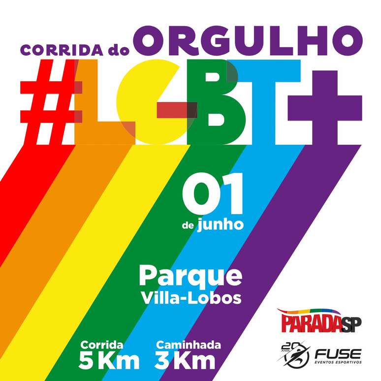 Corrida do Orgulho LGBTQIA+ acontece em 1º de junho