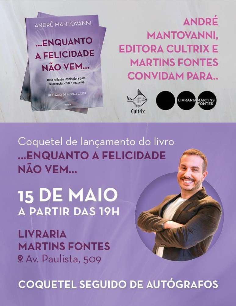 André Mantovanni, colunista do Terra, lança livro em São Paulo