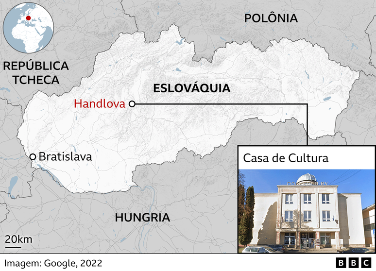 Handlova fica a cerca de 180 km da capital Bratislava