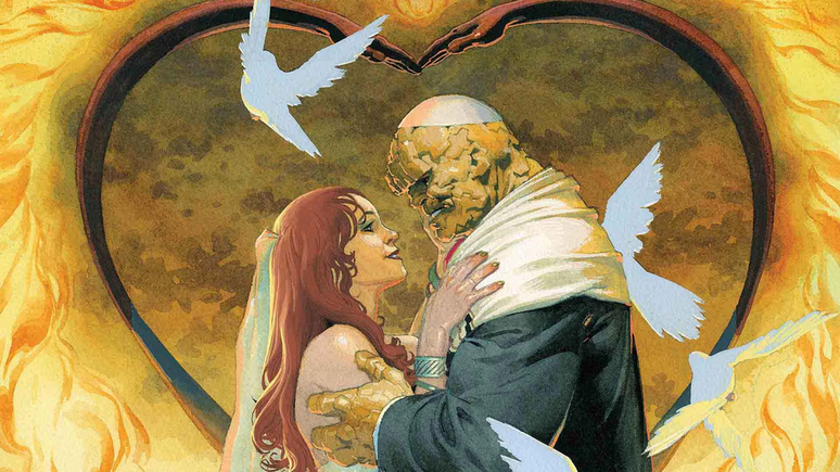 Alicia Masters se torna noiva de Ben Grimm, o Coisa, nos quadrinhos (Imagem: Marvel Comics)