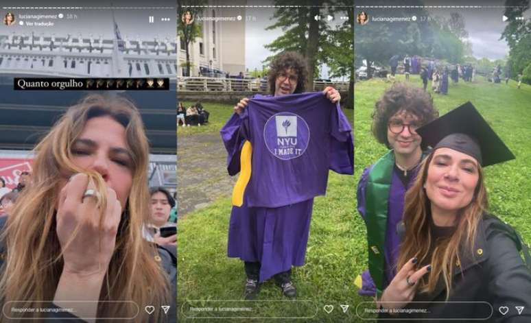 Luciana Gimenez celebra formatura do filho, Lucas Jagger