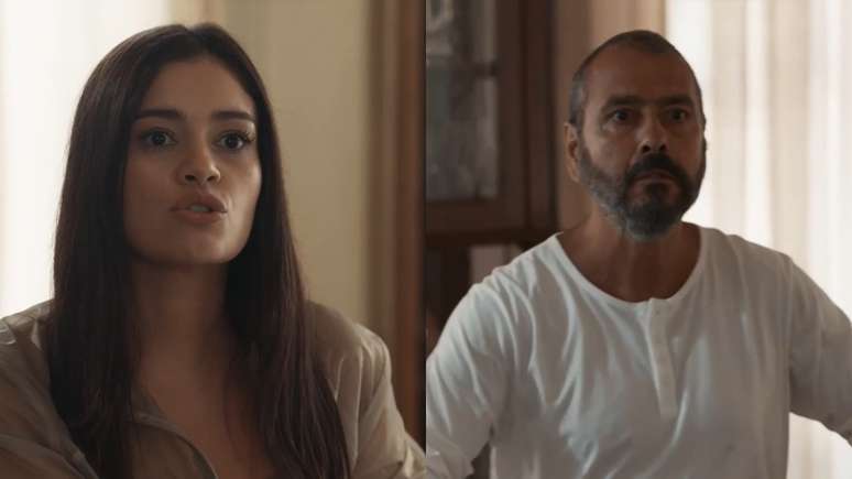 Eliana (Sophie Charlotte) e José Inocêncio (Marcos Palmeira) em Renascer (Divulgação / TV Globo)
