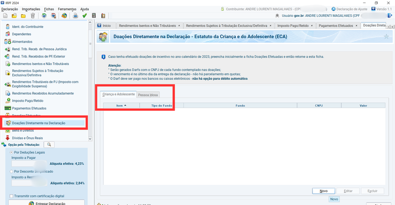 Please direct your donation to RS (Image: Screenshot/André Magalhães/Canaltech) Please direct your donation to RS (Image: Screenshot/André Magalhães/Canaltech)
