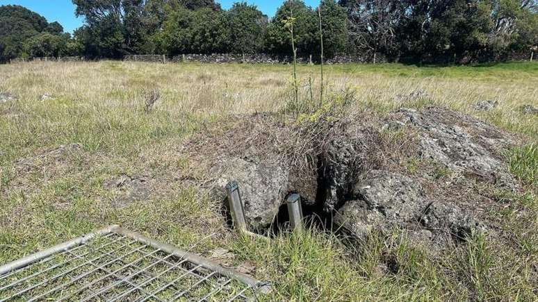 As entradas das cavernas s&atilde;o pouco vis&iacute;veis
