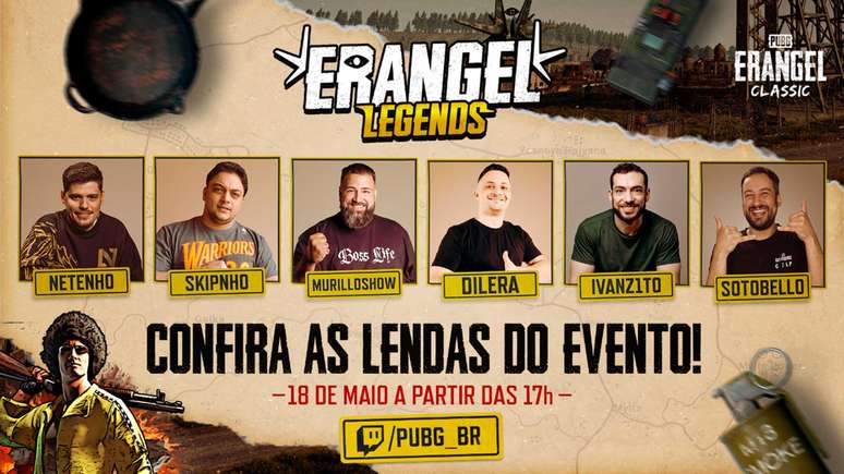 Erangel Legends terá a presença de nomes que fizeram e ainda fazem parte da trajetória do jogo