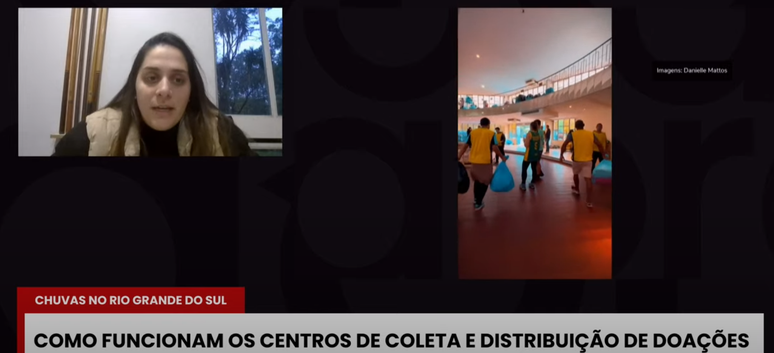 Voluntária fala sobre recebimento de itens 'estranhos' em centro de distribuição de doações no RS