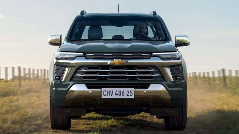 Design da Chevrolet S10 2025 segue padrão da Silverado, Colorado e outras picapes globais (Imagem: Divulgação//Chevrolet)