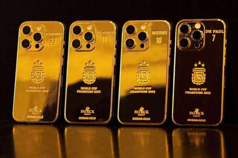 iPhone 14 Pro of the Argentine team (Image: Reproduction/Idesign Gold) iPhone 14 Pro of the Argentine team (Image: Reproduction/Idesign Gold)
