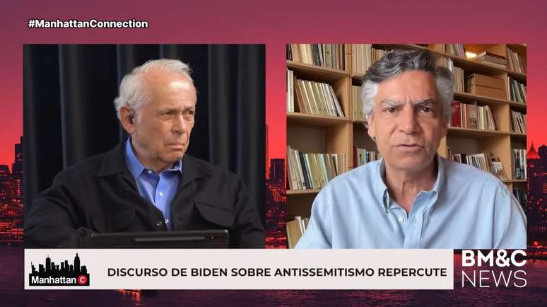 Lucas Mendes e Diogo Mainardi reafirmaram opiniões diferentes sobre a ação militar de Israel em Gaza