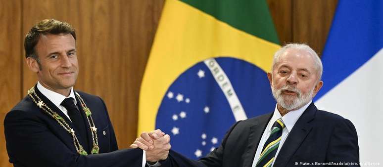 Em visita ao Brasil em março, Macron disse que o pacto UE-Mercosul era um "péssimo acordo"