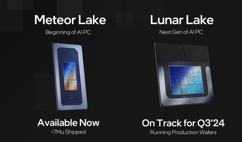 Lunar Lake tem estruturas maiores e memória já integrada ao chip (Imagem: Divulgação/Intel)