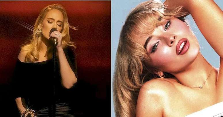 Fotos: Reprodução / Instagram / @adele / Island Records