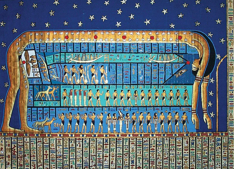 Imagem ilustrativa da deusa Nut, no antigo Egito