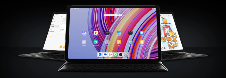 A novidade também é compatível com acessórios como capa com teclado e caneta stylus (Imagem: Divulgação/Xiaomi)
