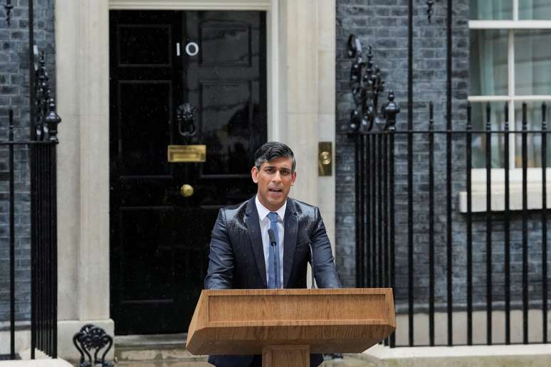 Primeiro-ministro britânico, Rishi Sunak, anuncia pedido de antecipação de eleições gerais