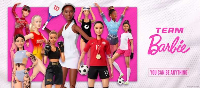 Oito atletas são homenageadas e ganham Barbie personalizadas.